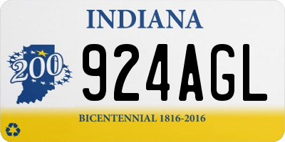 IN license plate 924AGL