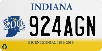 IN license plate 924AGN