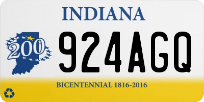 IN license plate 924AGQ