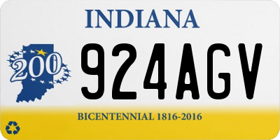 IN license plate 924AGV