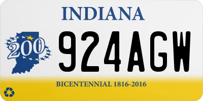 IN license plate 924AGW