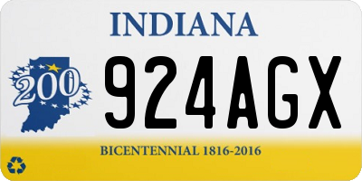IN license plate 924AGX