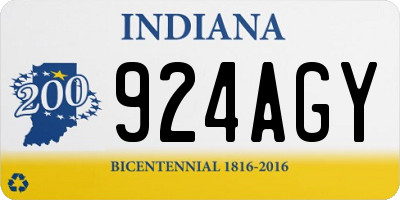IN license plate 924AGY
