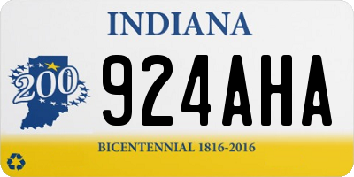 IN license plate 924AHA