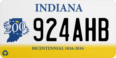 IN license plate 924AHB