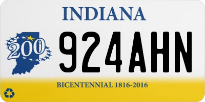 IN license plate 924AHN