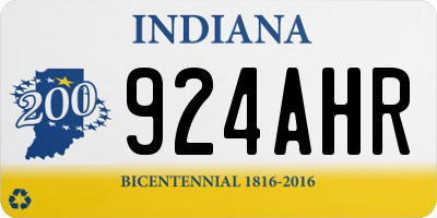 IN license plate 924AHR