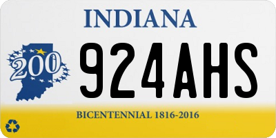 IN license plate 924AHS