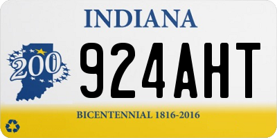 IN license plate 924AHT