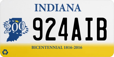 IN license plate 924AIB