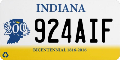 IN license plate 924AIF