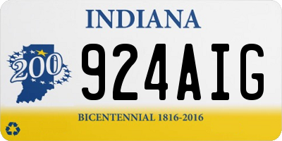 IN license plate 924AIG