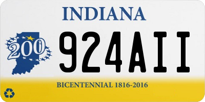IN license plate 924AII