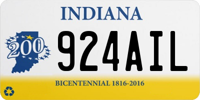 IN license plate 924AIL