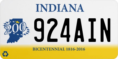 IN license plate 924AIN