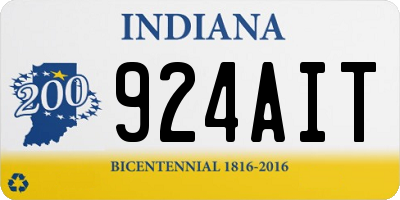 IN license plate 924AIT