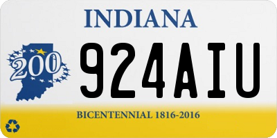 IN license plate 924AIU