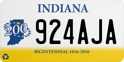 IN license plate 924AJA