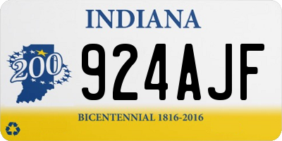 IN license plate 924AJF
