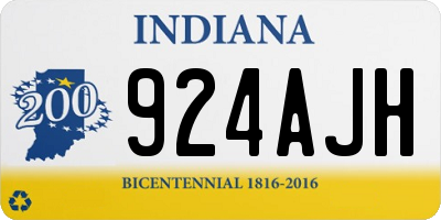 IN license plate 924AJH