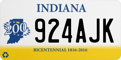 IN license plate 924AJK