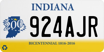 IN license plate 924AJR