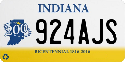 IN license plate 924AJS