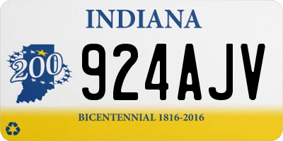 IN license plate 924AJV