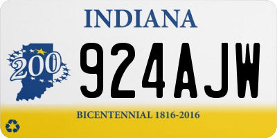 IN license plate 924AJW