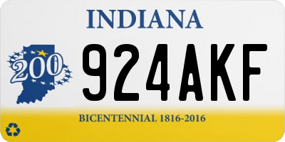 IN license plate 924AKF