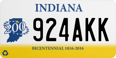 IN license plate 924AKK
