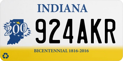 IN license plate 924AKR