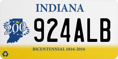 IN license plate 924ALB