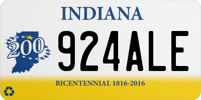 IN license plate 924ALE