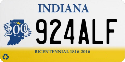 IN license plate 924ALF