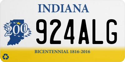 IN license plate 924ALG