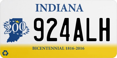 IN license plate 924ALH