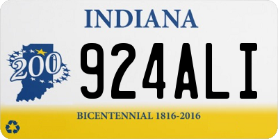 IN license plate 924ALI