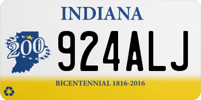 IN license plate 924ALJ
