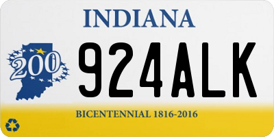 IN license plate 924ALK