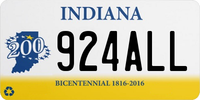 IN license plate 924ALL
