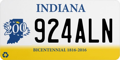 IN license plate 924ALN