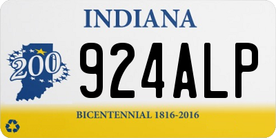 IN license plate 924ALP