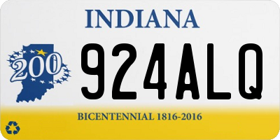 IN license plate 924ALQ
