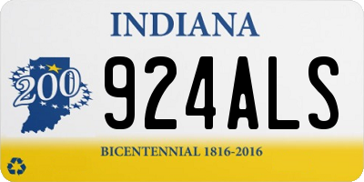 IN license plate 924ALS