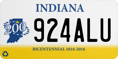 IN license plate 924ALU