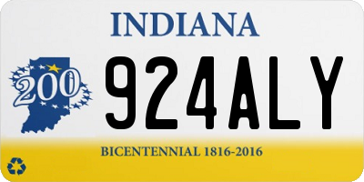 IN license plate 924ALY