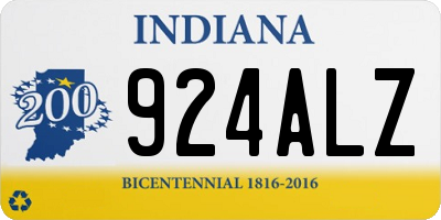IN license plate 924ALZ