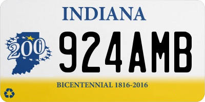 IN license plate 924AMB