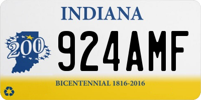 IN license plate 924AMF
